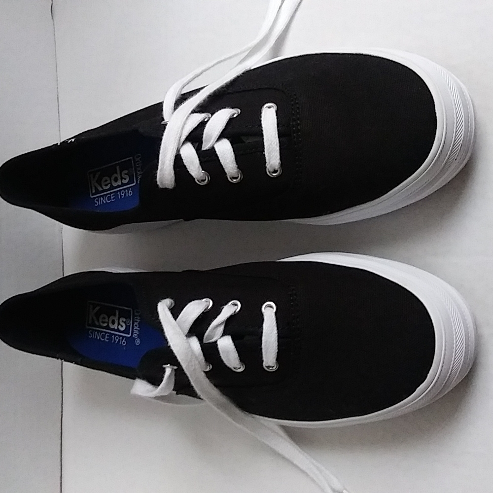 Keds Triple Black And White Platform Sneakers Canvas Women's Size 9.5